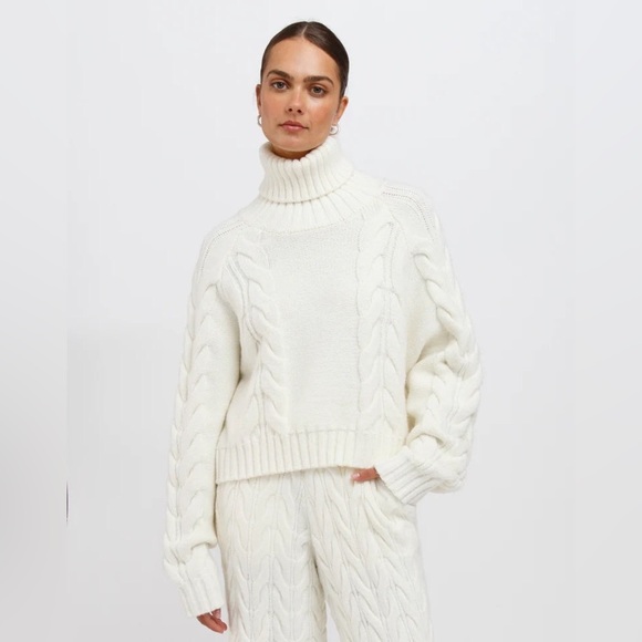 Brunette The Label Adele Knit Turtleneck in Cream – Size L/XL – NWT - Picture 1 of 3